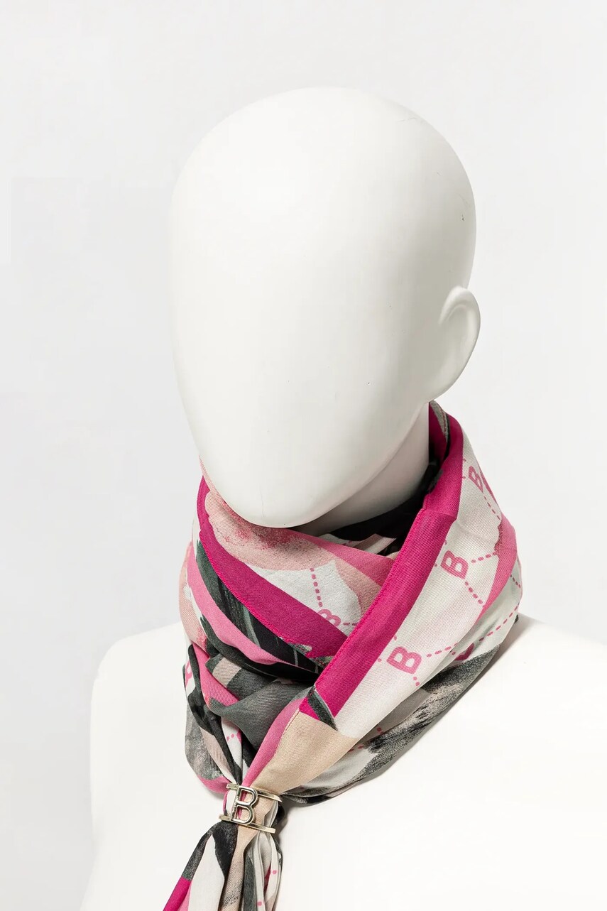 Хустка Blugirl Blumarine жіноча колір рожевий візерунок PA5018.T0300