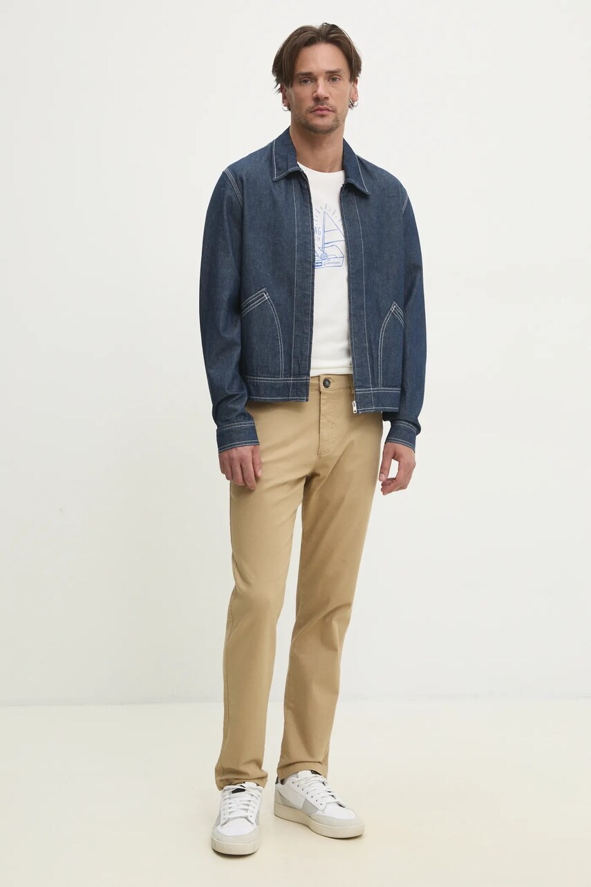 Штани Solid ERICO чоловічі колір зелений фасон chinos 21107652.171022