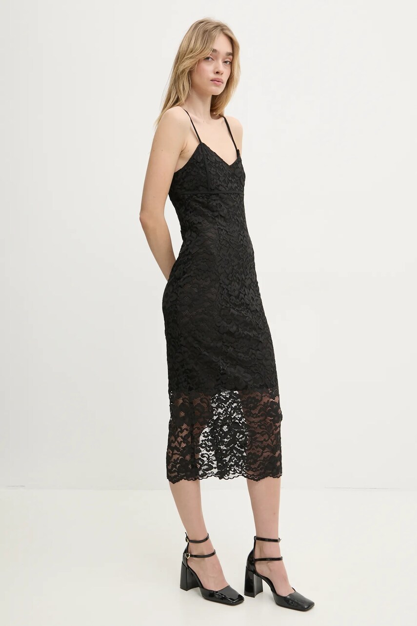Сукня Blugirl Blumarine колір чорний midi облягаюча RA5200.J4895