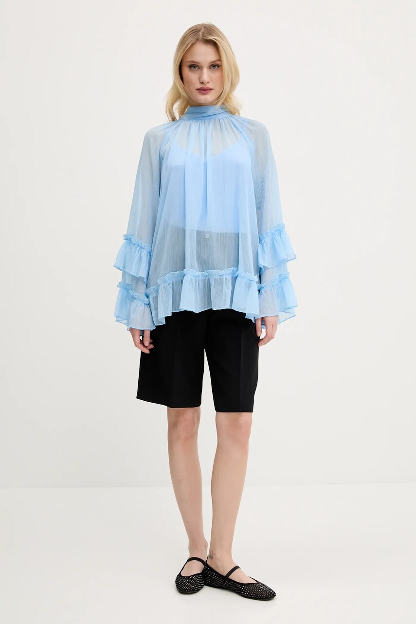 Шорти Blugirl Blumarine жіночі колір чорний однотонні висока посадка RA5156.T2968