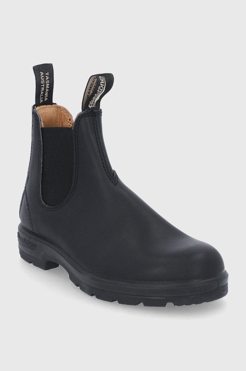 Шкіряні черевики Blundstone 558 колір чорний на плоскому ходу