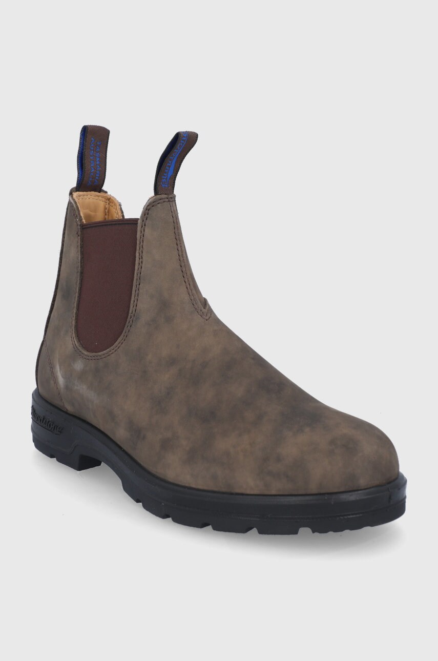Шкіряні черевики Blundstone чоловічі колір коричневий