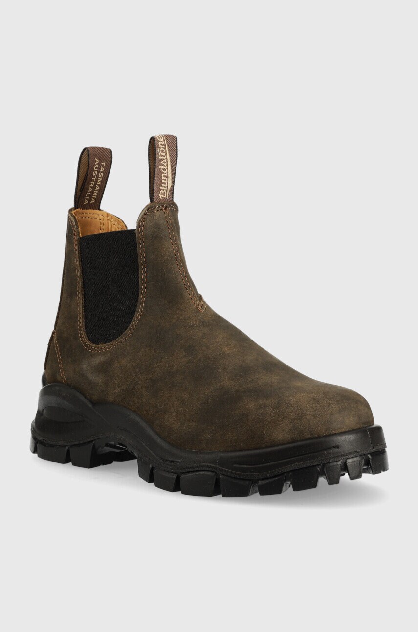 Замшеві черевики Blundstone 2239 жіночі колір коричневий на плоскому ходу