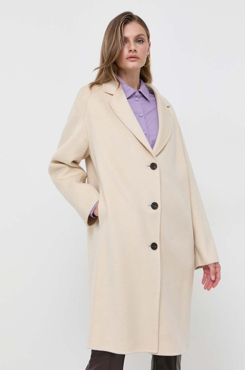 Вовняне пальто Beatrice B колір бежевий перехідне oversize