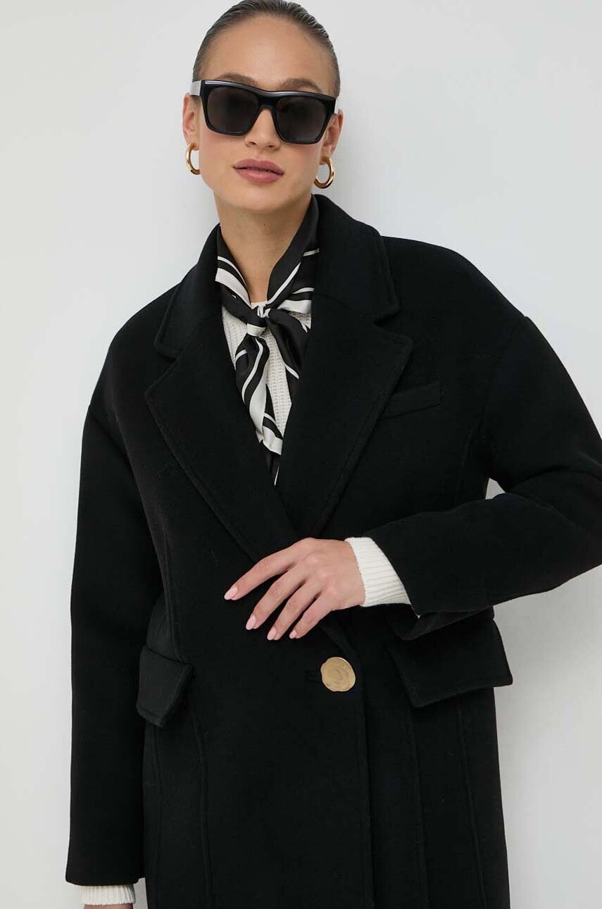 Вовняне пальто Beatrice B колір чорний перехідне oversize
