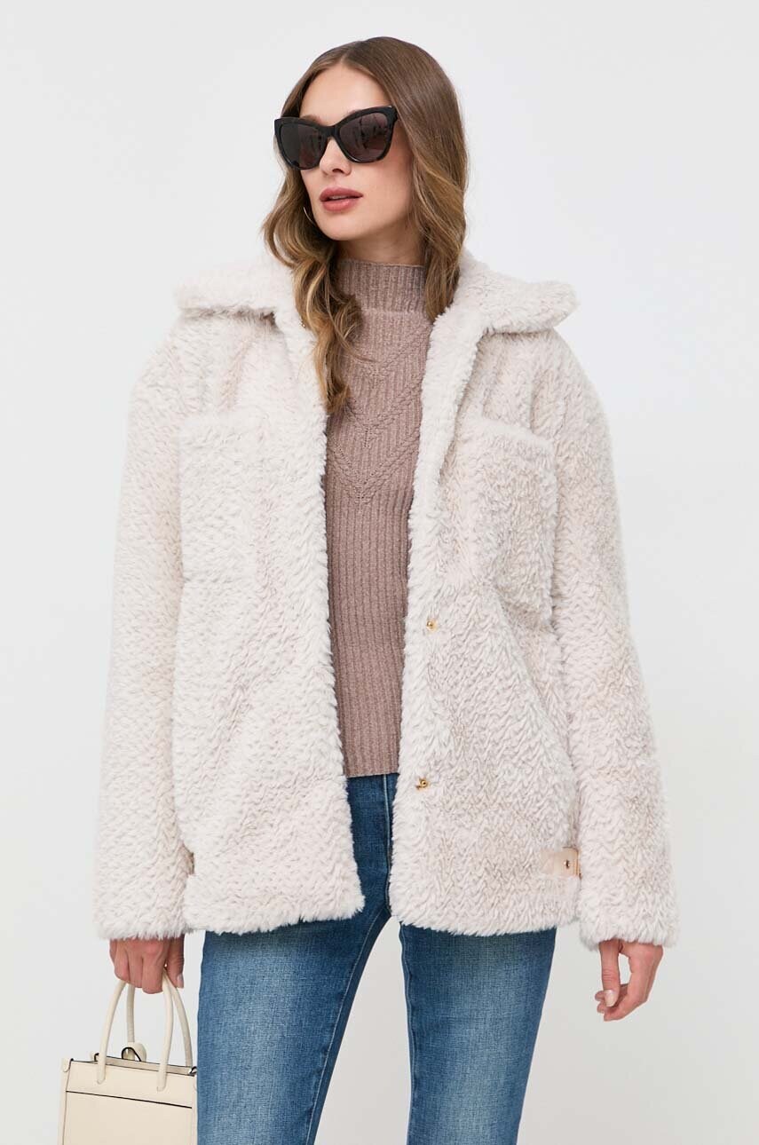 Куртка Silvian Heach жіноча колір бежевий перехідна oversize