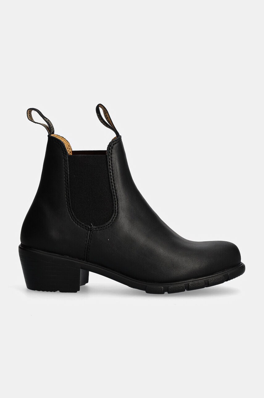 Шкіряні черевики Blundstone 1671 BLACK жіночі колір чорний каблук блок