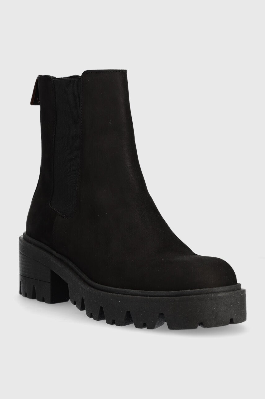 Замшеві черевики Charles Footwear Diana жіночі колір чорний на платформі Diana.Boots.Black