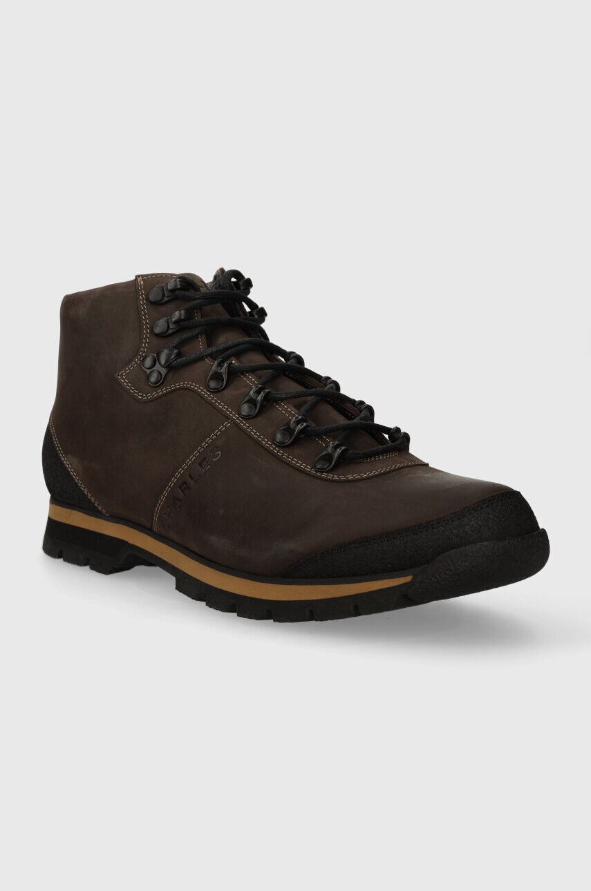Шкіряні черевики Charles Footwear Carney чоловічі колір коричневий Carney.Hiker.Brown