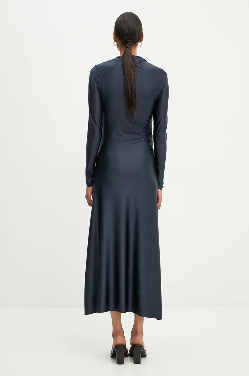 Сукня Day Birger et Mikkelsen Lori - Glossy Stretch колір синій maxi облягаюча DAY65243441